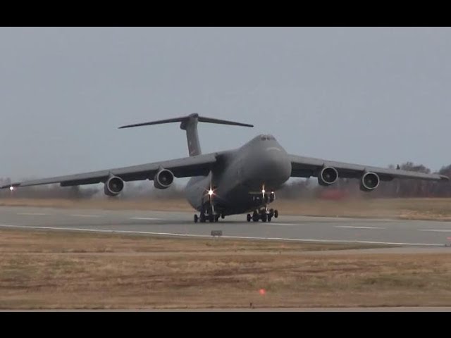 Extremely Loud C-5 Galaxy Takeoff