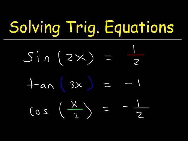 How To Solve Trigonometric Equations With Multiple Angles - Trigonometry