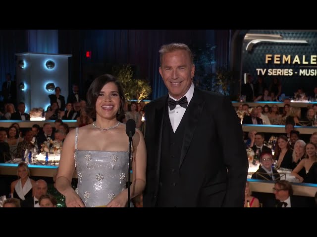 America Ferrera & Kevin Costner Present Best Television Female Actor – Musical/Comedy Series