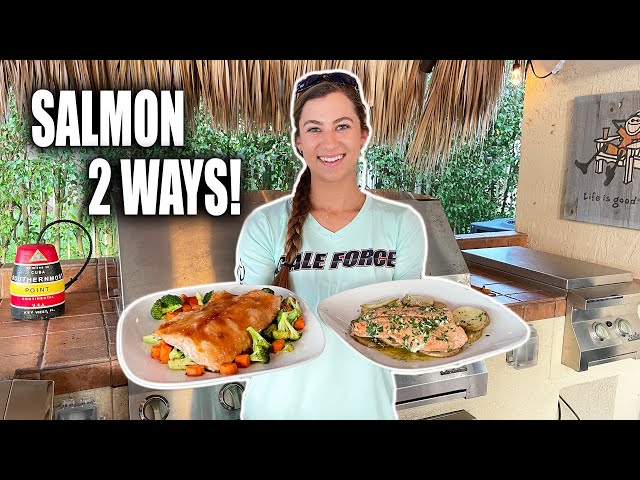 SALMON 2 WAYS! Grilled Teriyaki + Baked Garlic Butter Fish Recipes