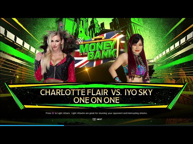 Charlotte Flair vs Iyo Sky WWE 2K24 Full Match