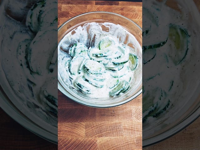 Einfacher Gurkensalat. #shorts #einfacherezepte #schnell_lecker_einfach #rezepte