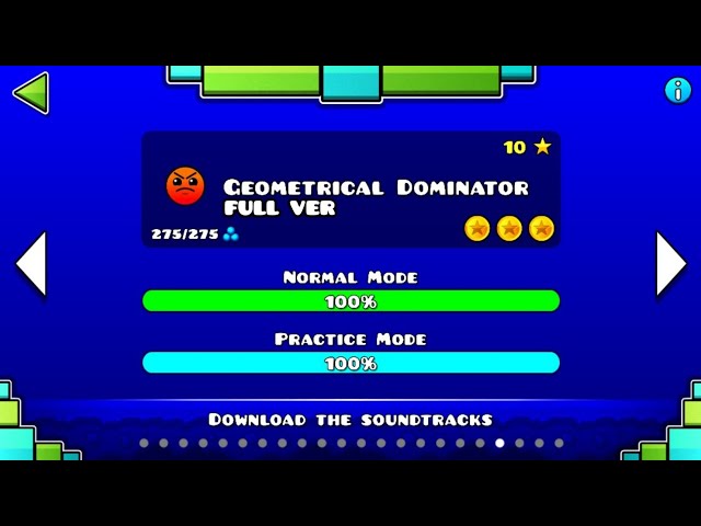 Geometry Dash - Geometrical Dominator (FULL VER) All Coin / ♬ Partition