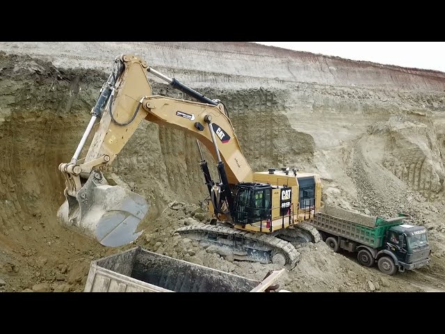 Caterpillar 6015B & Liebherr 976 Excavators Loading Trucks - Sotiriadis/Labrianidis Mining Works