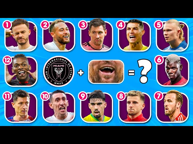 Guess the Football Player by Their MOUTH, CLUB and SONGS | Ronaldo, Messi, Haaland | Tiny Football