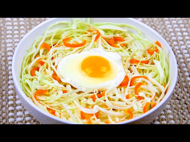 Just put an egg in a cabbage and you will be amazed! Breakfast recipe!