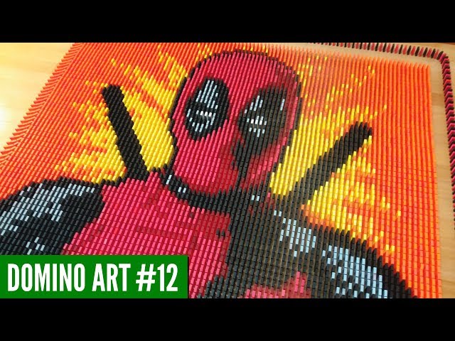 HUGE DEADPOOL ART MADE FROM 7,000 DOMINOES | Domino Art #12