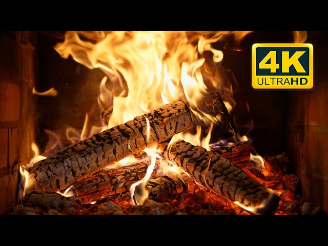 🔥 Cozy Fireplace 4K (10 HOURS). Relaxing Fireplace with Burning Logs and Crackling Fire Sounds