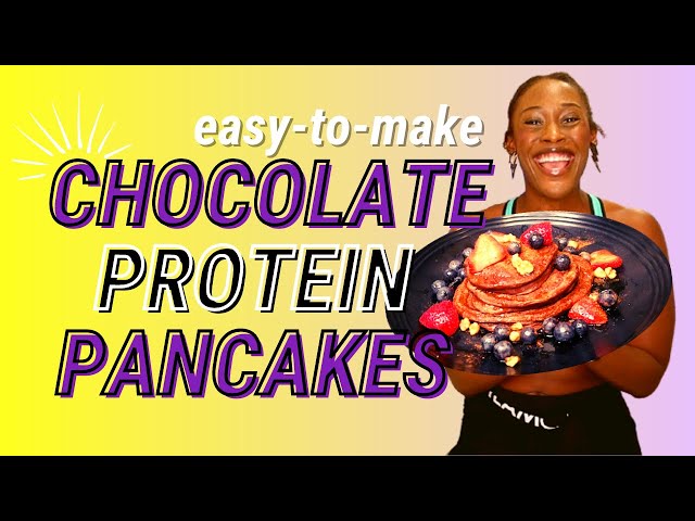 🥞  CHOCOLATE PROTEIN PANCAKES (only 6 ingredients!) Easy recipe for weight loss