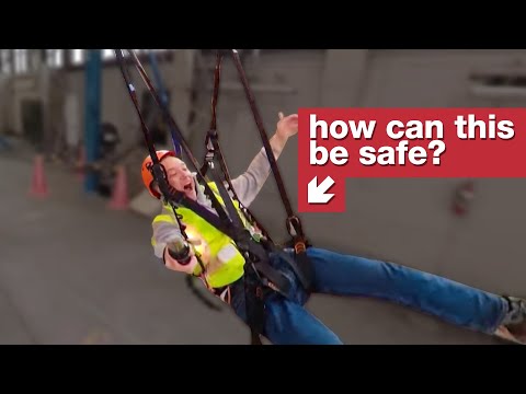 Testing A Zip Line That Goes Round Corners