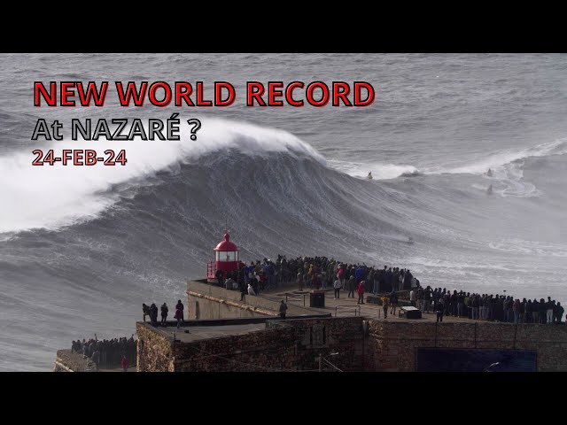 NAZARÉ - PORTUGAL, A BATTLE FOR THE WORLD RECORD #surf #nazaresurf #worldrecord