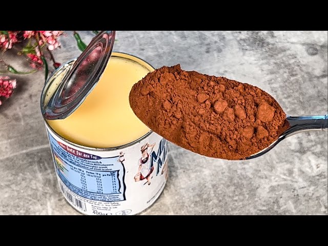 Mix the condensed milk and cocoa together, you will be amazed by the result! Recipe # 107
