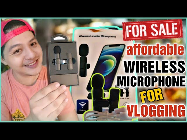 Lavalier wireless microphone for sale | affordable wireless vlogging microphone | mic clip on