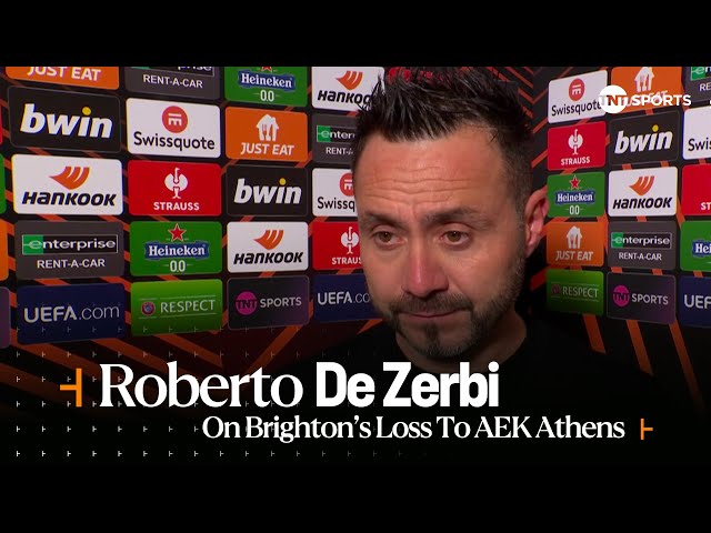"RESULT IS UNFAIR" | Roberto De Zerbi Reacts After Brighton 2-3 AEK Athens | Europa League