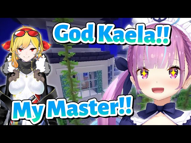 Aqua started calling Kaela "God" and "Master"【Minecraft/Hololive Clip/EngSub】