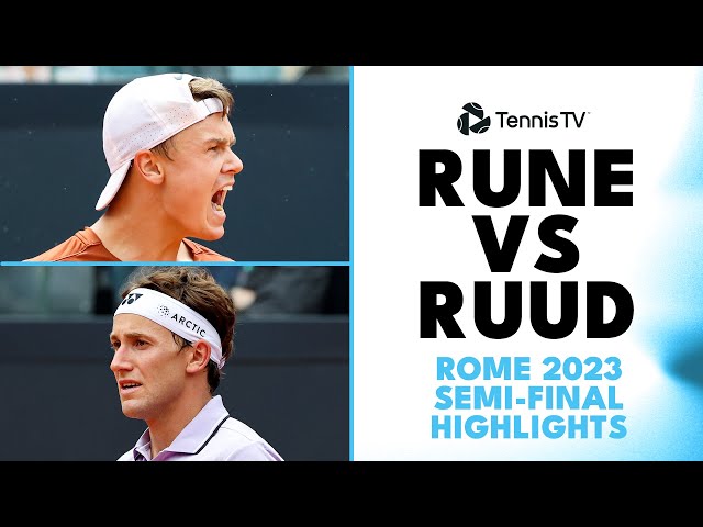 Holger Rune vs Casper Ruud Highlights | Rome 2023 Semi-Final