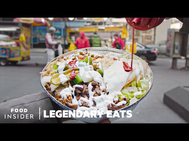 The Halal Guys' Chicken And Gyro Platter Is NYC’s Most Legendary Street Food | Legendary Eats