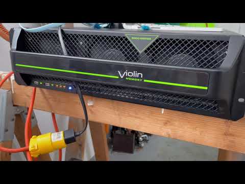 Booting a Violin Memory 6232 32TB Flash SSD Storage Server (Sounds like a Jet Engine)