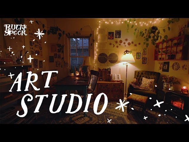 mondays · 150 seconds of my art studio on a rainy evening