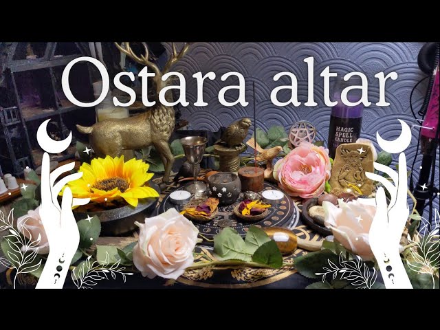 Altar set up - Ostara