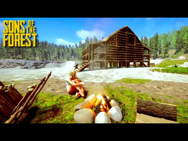 Day Thirteen Survival Log Cabin Completed | Sons Of The Forest Gameplay | Part 13