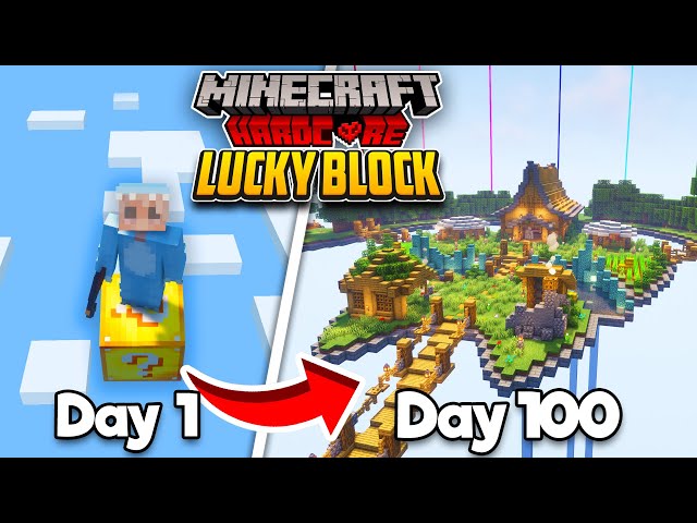 I Spent 100 Days on ONE LUCKY BLOCK in Minecraft