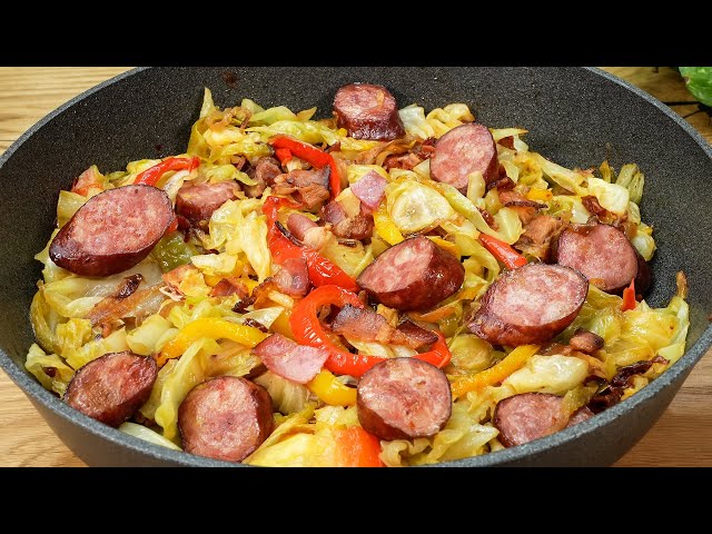 How to make fried cabbage. My husband asks to cook this dinner 3 times a week!
