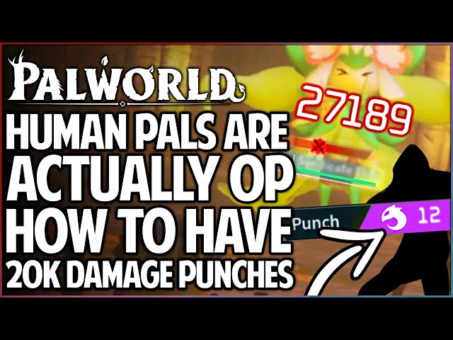 Palworld - Humans = Secretly Most OP Pal - 20000 Damage Punch Guide - How to Train Your Human!