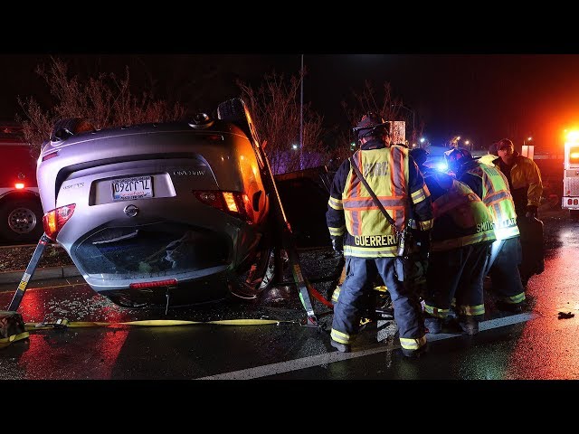 Brentwood Rollover Vehicle Crash Injures Two