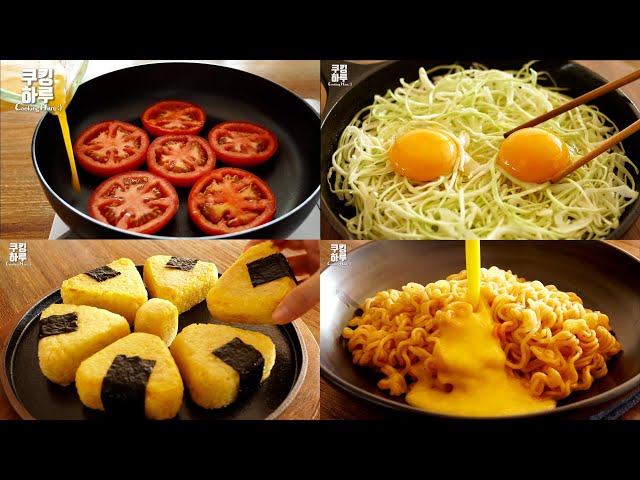 12!! Amazing Egg Recipes!!  Rice Balls. Gimbap. Omelets, etc.(Part 2)