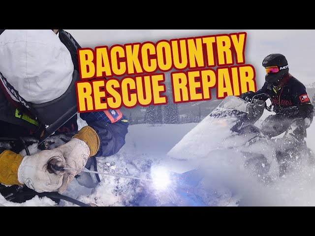 Snowmobiling Out To Make A Heavy Equipment Repair Using The ESAB Volt