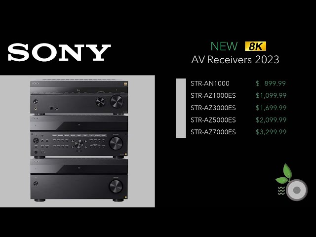 Sony New 2023 8K AV Receivers - STR-AZ7000ES, STR-AZ5000ES, STR-AZ3000ES, STR-AZ1000ES, STR-AN1000