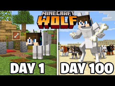 I Survived 100 Days as a Wolf in Minecraft
