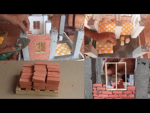 BRICKLAYING Mini House | DIY Mini briks House ( part 2 )