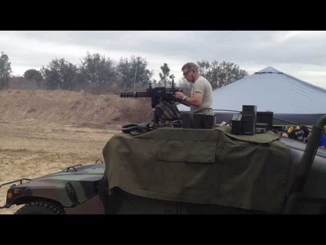H1 Hummer Mounted Mini Gun Live Fire - Brooksville, FL Machine Gun Shoot
