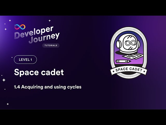 ICP Developer Journey 1.4 | Acquiring and using cycles