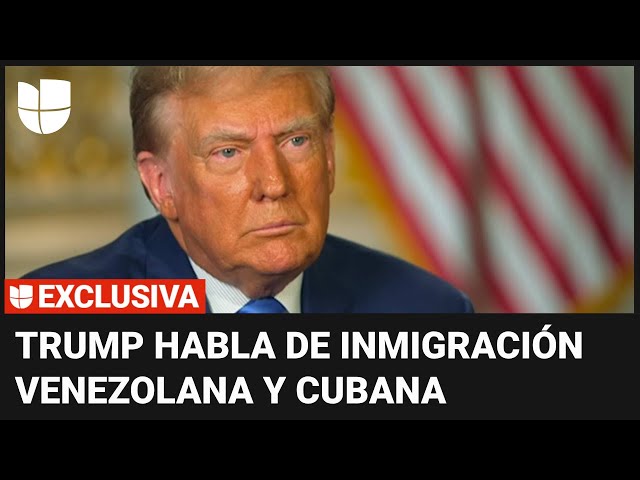 Donald Trump habla de la inmigración venezolana y cubana en Estados Unidos