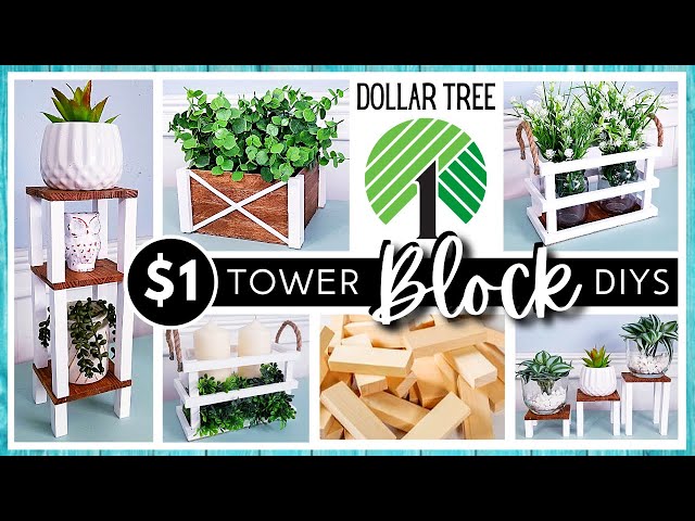 *NEW* DOLLAR TREE DIY using TUMBLING TOWER BLOCKS | Home Decor Crafts | Modern Farmhouse Wood DIYs