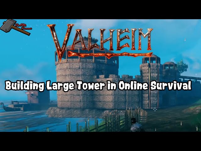 Valheim: Building Large Tower in Online Survival