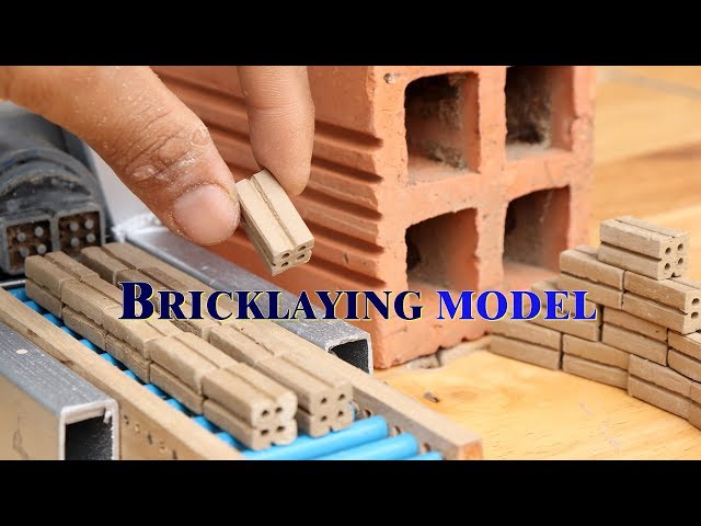 BRICKLAYING Model | How to make mini Bricks for mini house | Step by step