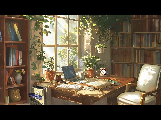 📚☕🌱 1 Hour Study Session | • Productive Deep Focus 😎 Chill/Relaxing/Concentration Lofi Beats
