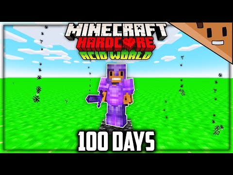 I Survived 100 Days in an ACID Only World in Hardcore Minecraft... Here's What Happened