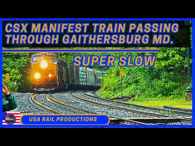 CSX Manifest train passing through Gaithersburg MD.