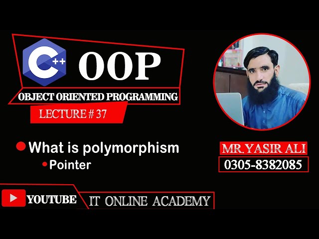 37) polymorphism and pointer in C++ OOP ||  polymorphism chapter