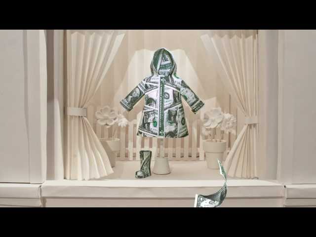 IRS Moneygami - Paper and Dollar Bill Stop Motion
