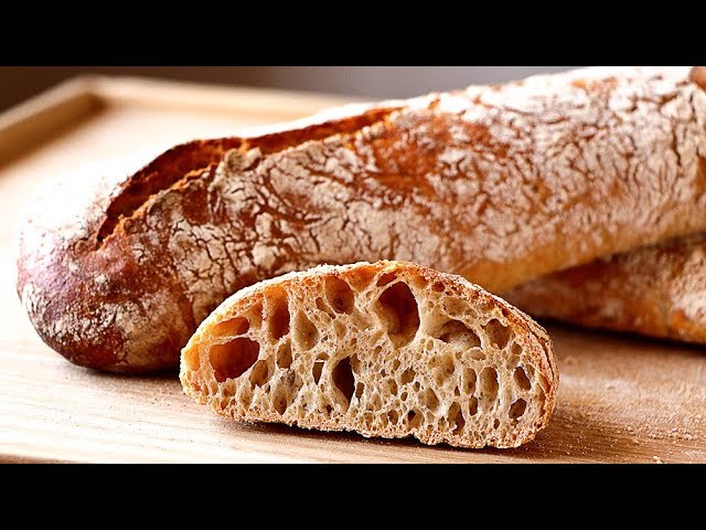PAN de barra crujiente SIN AMASAR  - Receta FÁCIL para PRINCIPIANTES. Stirato bread