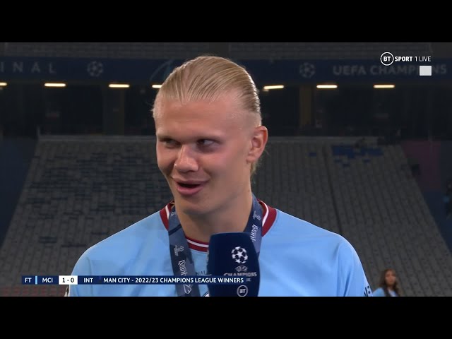"I Still Have That Balotelli Jersey..." 😂 Shots Fired From Erling Haaland! 🤣 #UCLFinal