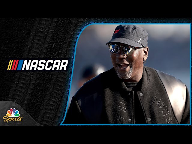 Michael Jordan goes to NASCAR victory lane with Tyler Reddick at Talladega | Motorsports on NBC