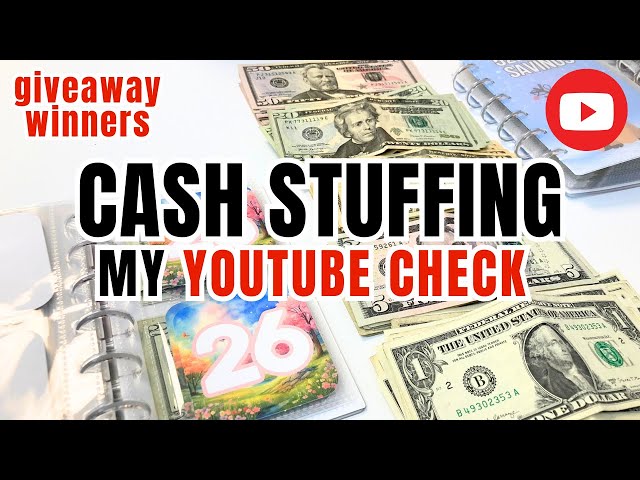 CASH STUFFING MY YOUTUBE CHECK | FULL TIME YOUTUBER | WHAT I MADE | GIVEAWAY WINNERS |JORDAN BUDGETS