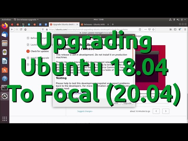 Upgrading Ubuntu 18.04 to Focal (20.04)